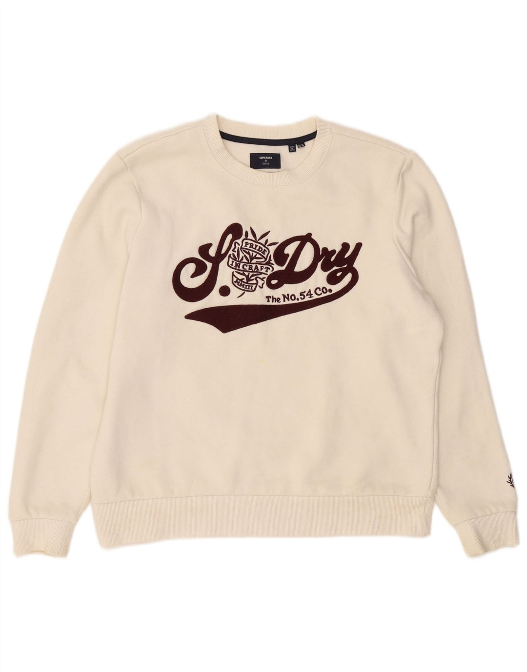 Superdry Sweat-shirt surdimensionné graphique pour femme UK 12 Blanc moyen