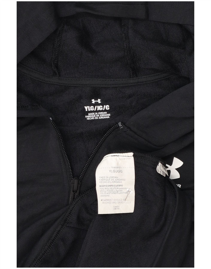 Under Armour Pull à capuche zippé pour garçon 11-12 ans Grand Noir Polyester