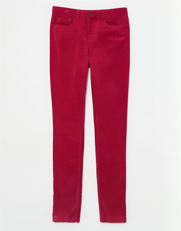 Tommy Hilfiger Pantalon taille basse en velours côtelé pour femme US 4 Small W32 L33 Rose