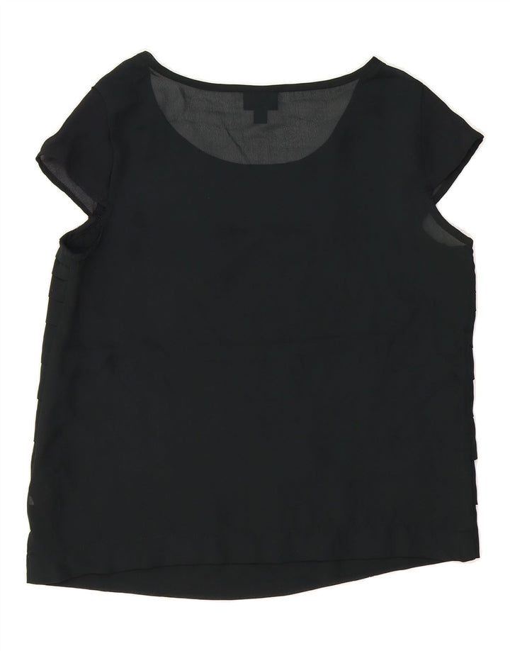 MOSSIMO Womens Blouse Top UK 14 Medium Black Polyester Vintage Mossimo and Second-Hand Mossimo from Messina Hembry 