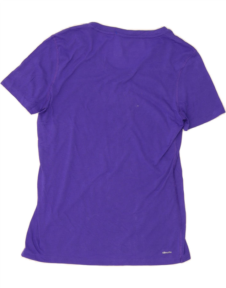 ADIDAS Womens T-Shirt Top UK 10 Small Purple Polyester Vintage Adidas and Second-Hand Adidas from Messina Hembry 