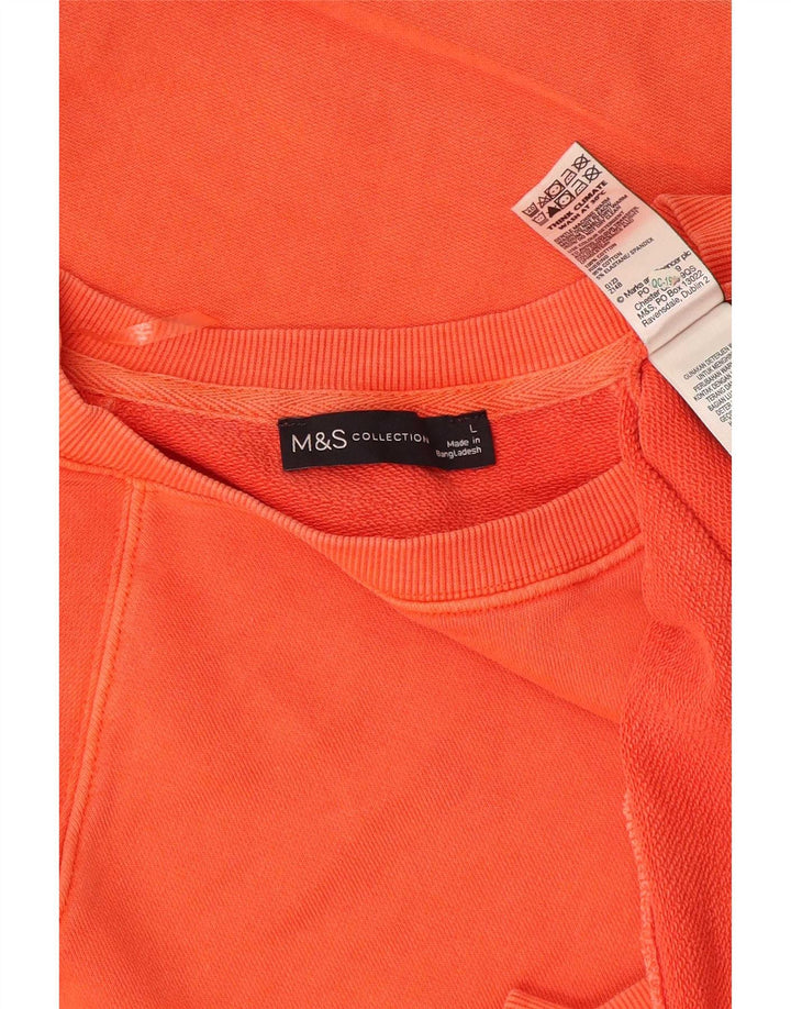 Marks & Spencer Sweat-shirt pour homme en coton orange Taille L