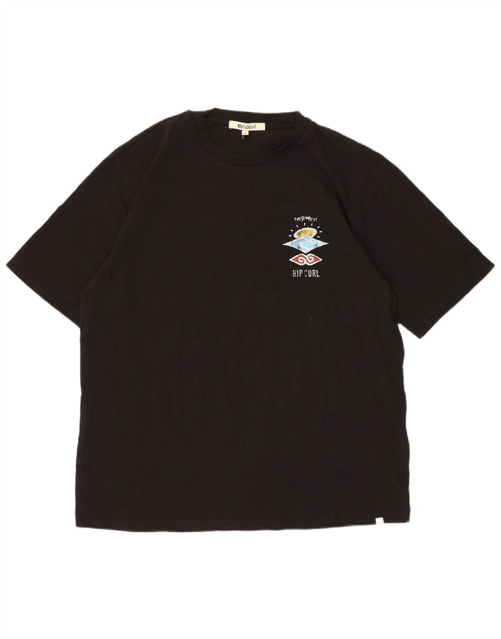 Rip Curl T-shirt graphique pour hommes, grand, en coton noir