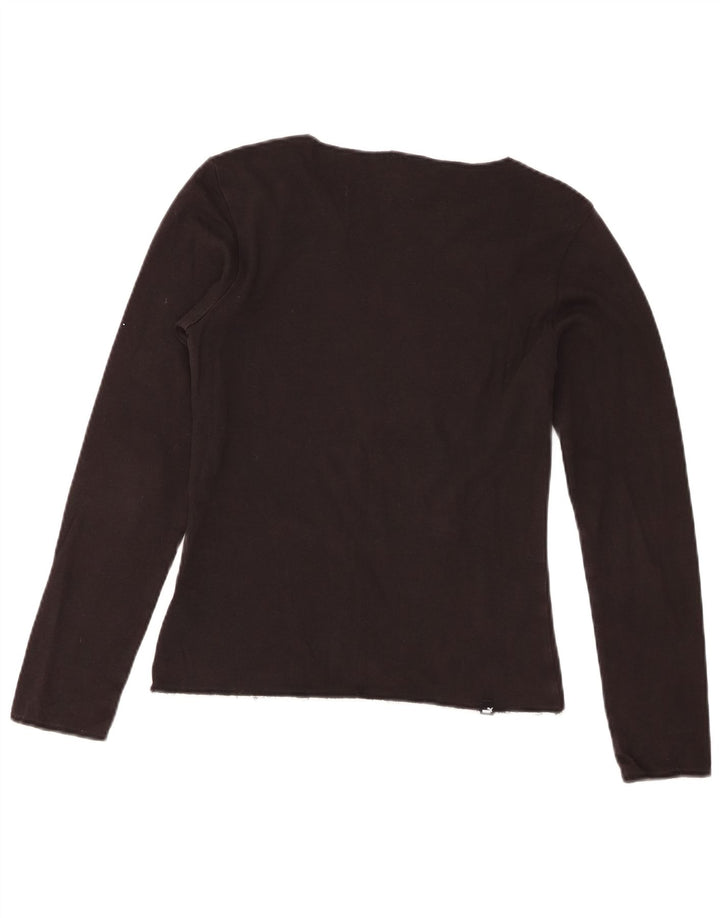 Puma Haut graphique à manches longues pour femme UK 10 Small Noir