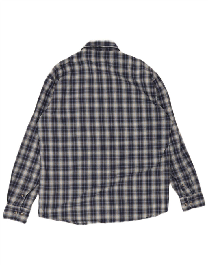 Wrangler Chemise Homme Bleu Marine Moyen Carreaux Coton
