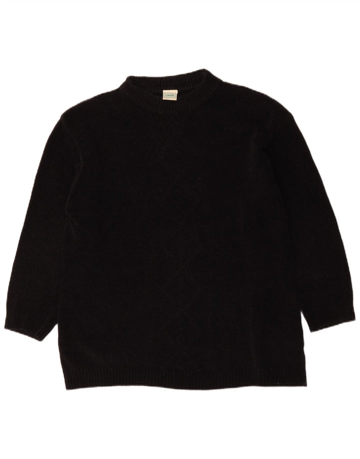 Canda Pull surdimensionné à col roulé pour femme UK 14/16 Noir moyen