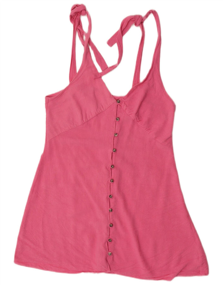 Topshop Chemisier sans manches pour femme UK 42 Viscose rose moyen