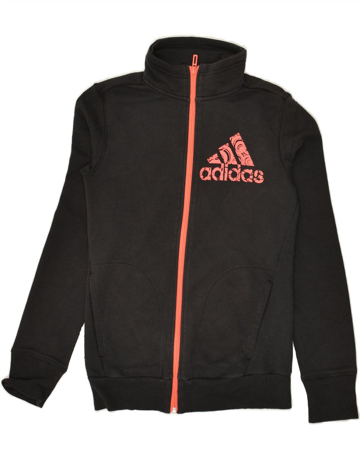 ADIDAS Womens Tracksuit Top Jacket UK 4/6 XS Black | Vintage Adidas | Thrift | Second-Hand Adidas | Used Clothing | Messina Hembry 