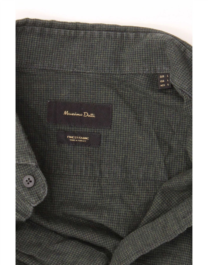 Massimo Dutti Chemise Homme Grand Vert
