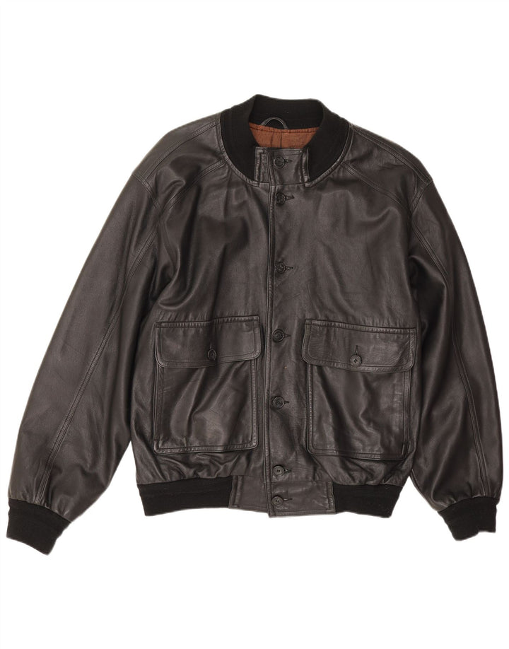 Marco Baldassari Veste en cuir pour femme UK 20 2XL Noir