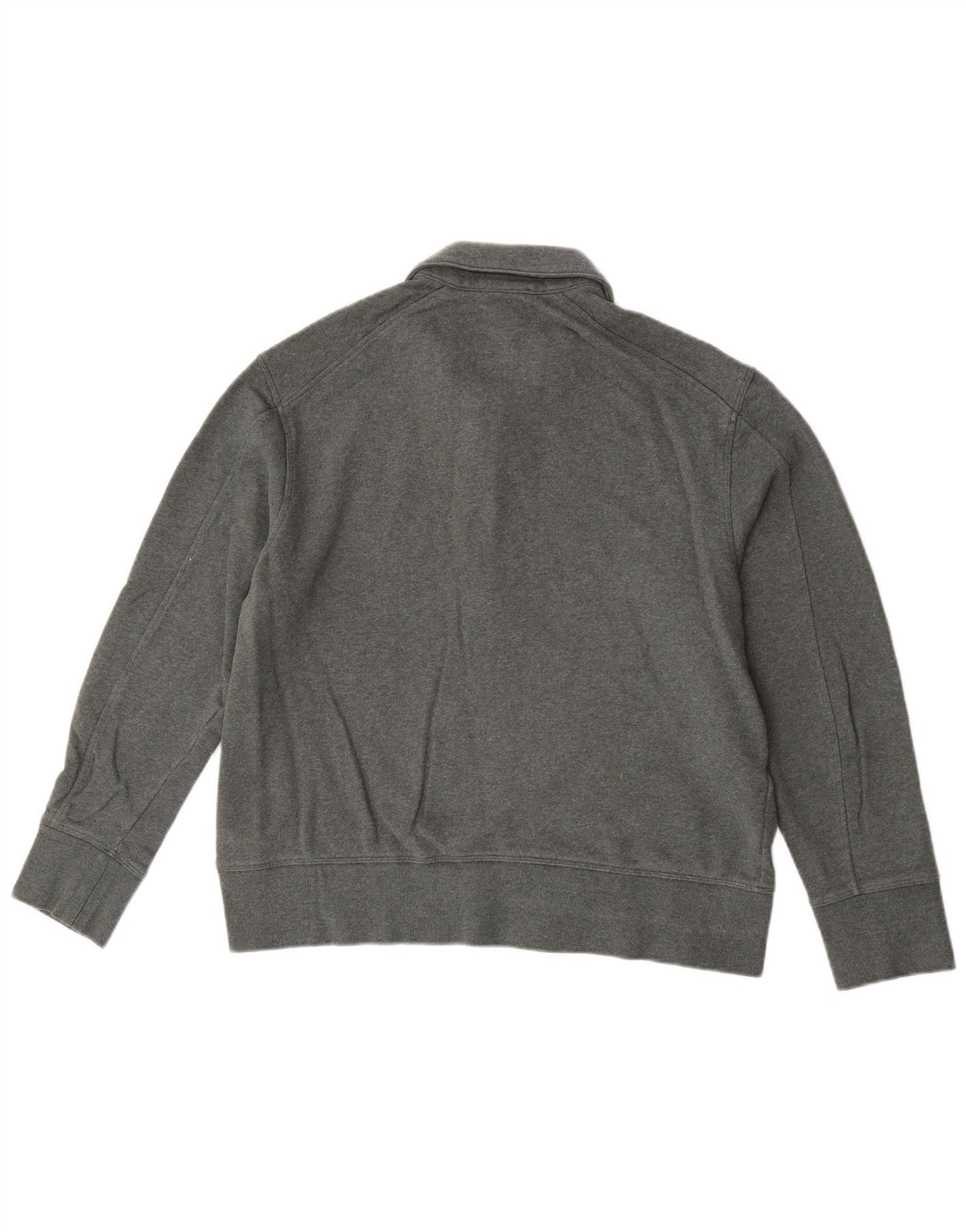 Cos Sweat-shirt décontracté à col zippé pour homme en coton vert moyen