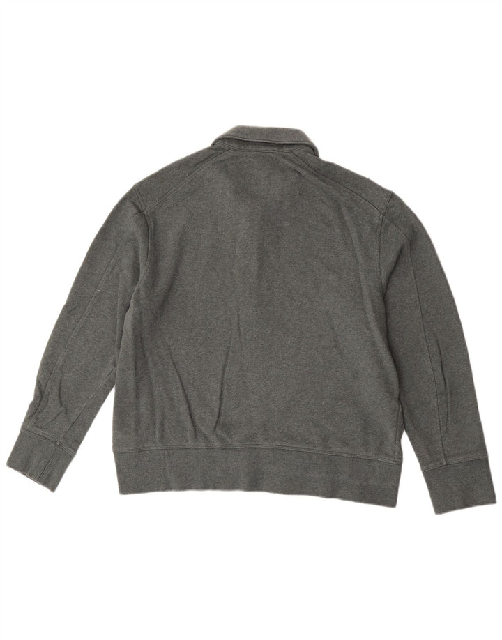 Cos Sweat-shirt décontracté à col zippé pour homme en coton vert moyen