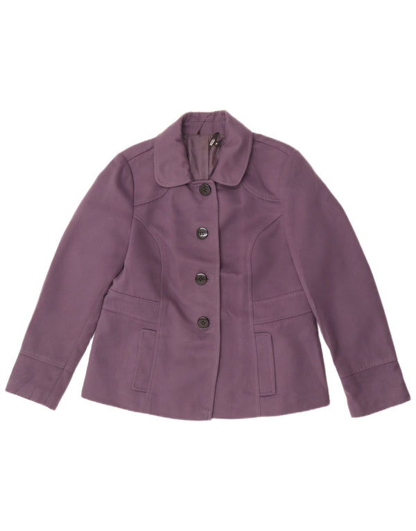 Marks & Spencer Veste blazer à 4 boutons pour femme UK 16 Large Violet Polyester