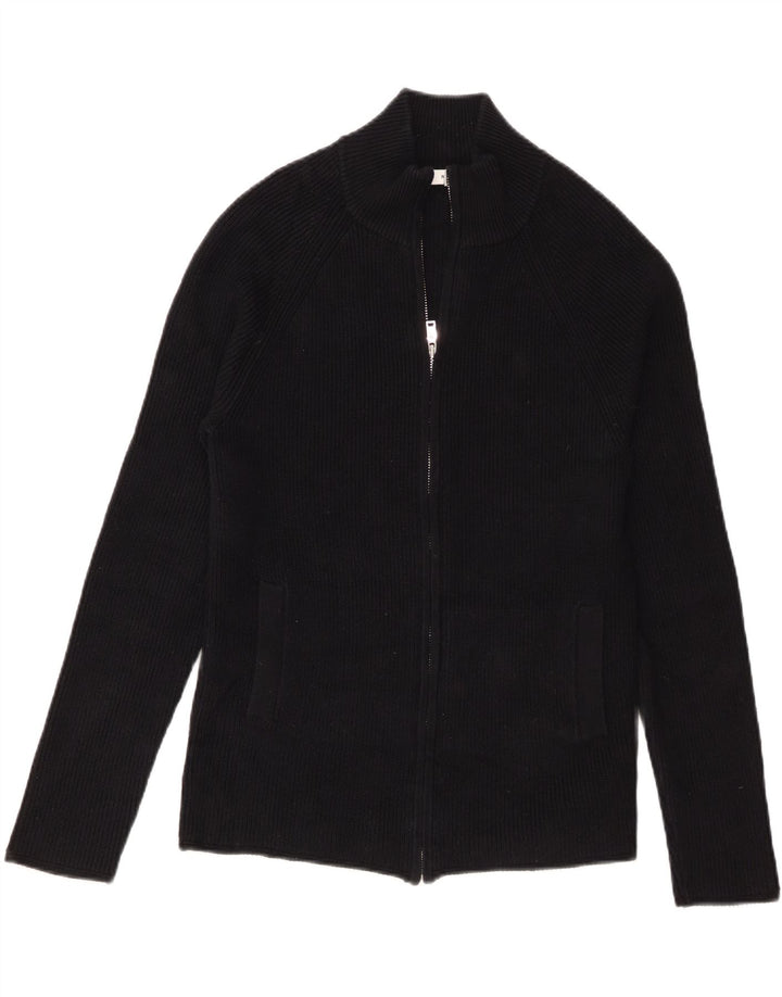 Reiss Hommes Cardigan Pull Petit Noir Coton