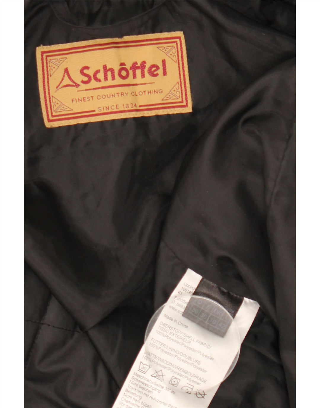 Schoffel Veste matelassée surdimensionnée pour femme UK 10 Small Noir Polyester