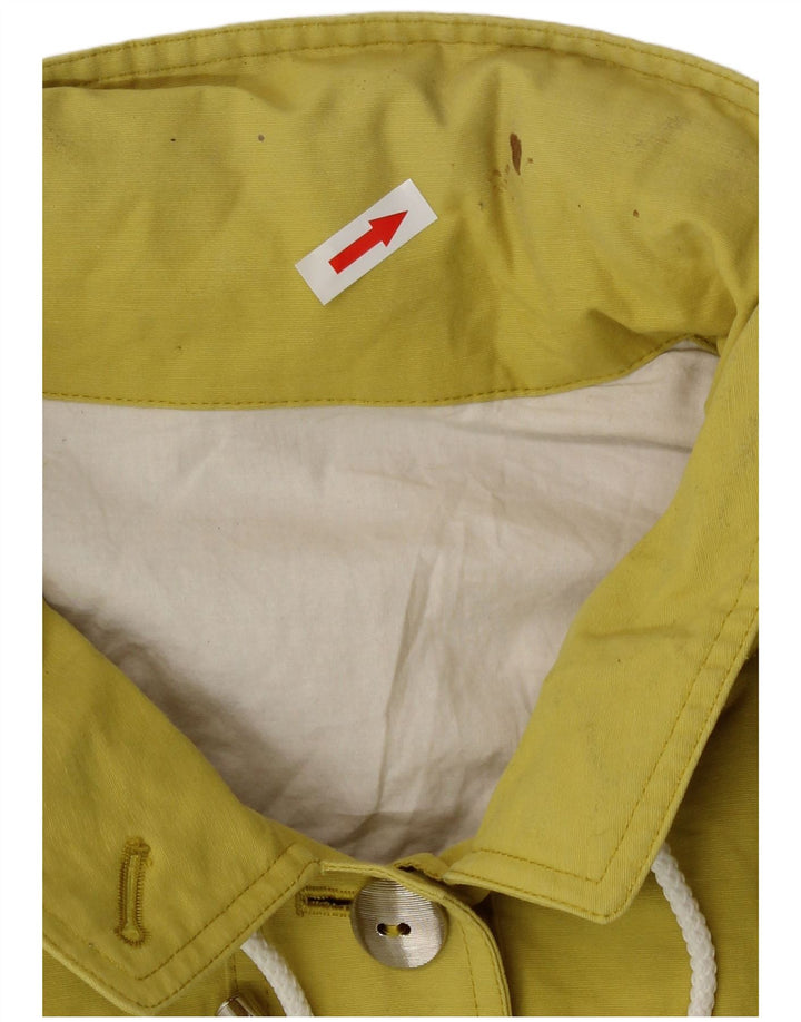 Veste utilitaire à capuche femme vintage UK 16 Grand Jaune