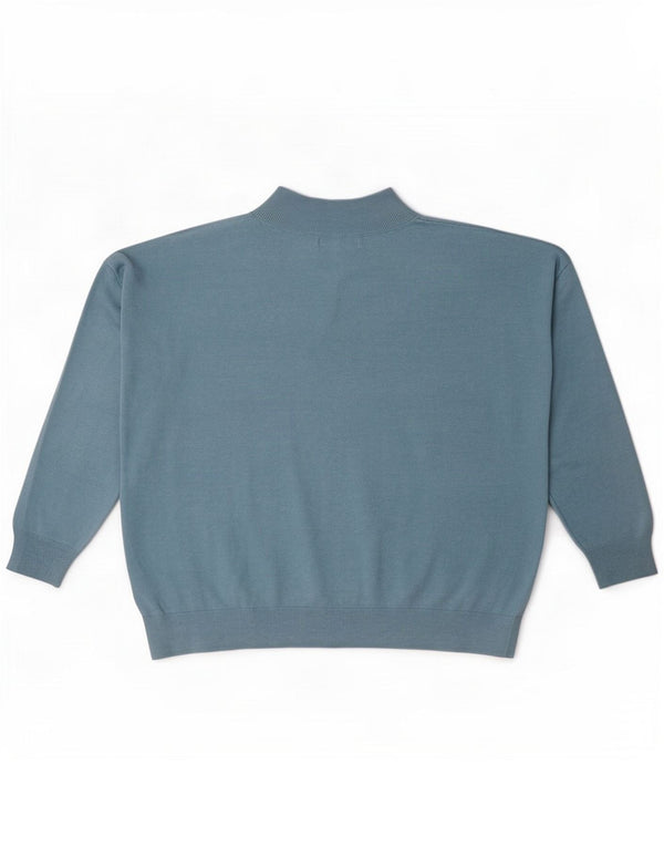 Marks & Spencer Pull surdimensionné à col en V pour femme UK 14 Large Bleu
