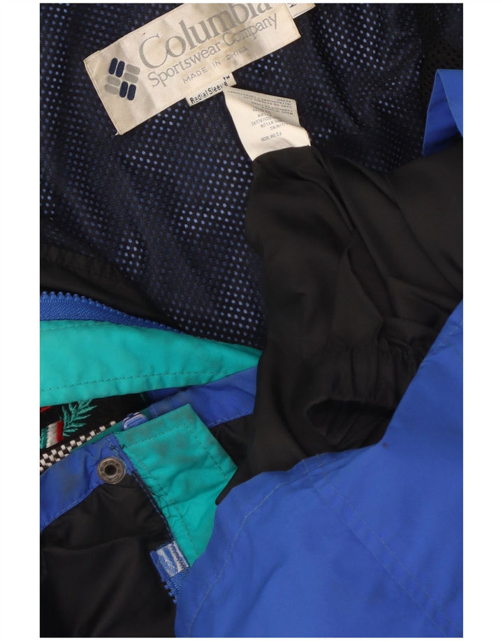 Columbia Veste de ski surdimensionnée à capuche pour homme UK 38 Bleu moyen Colourblock