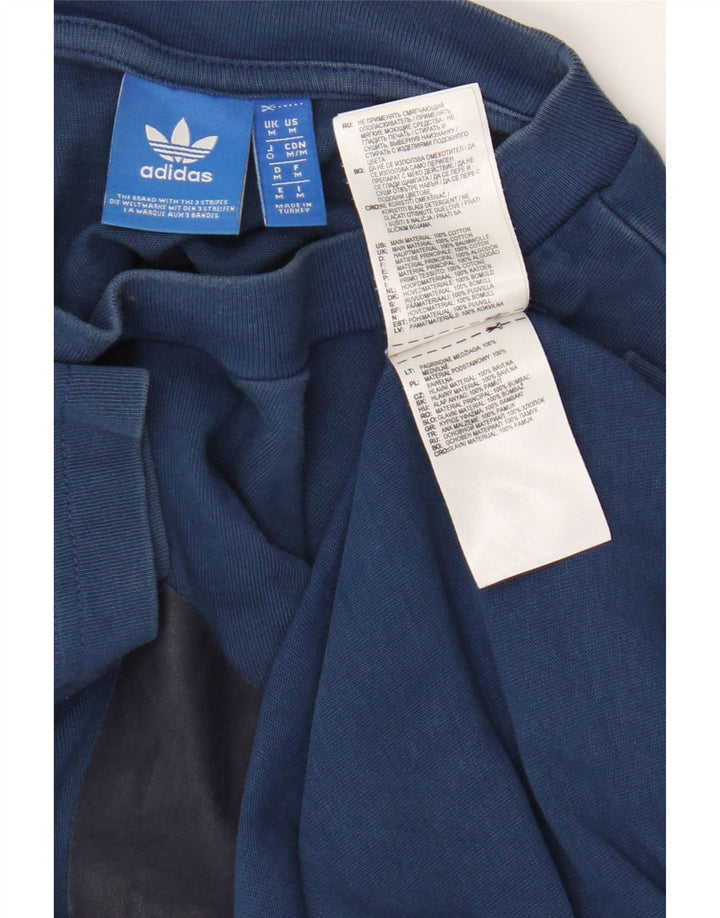 Adidas T-Shirt Graphique Homme Bleu Marine Moyen Coton