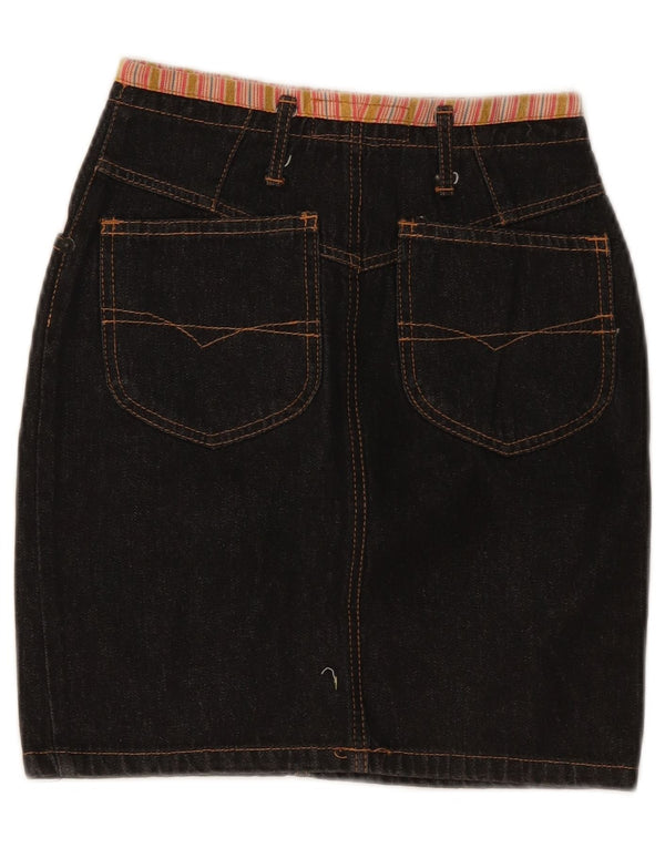 Blooming Jupe en jean taille haute pour femme IT 40 Small W24 Coton noir