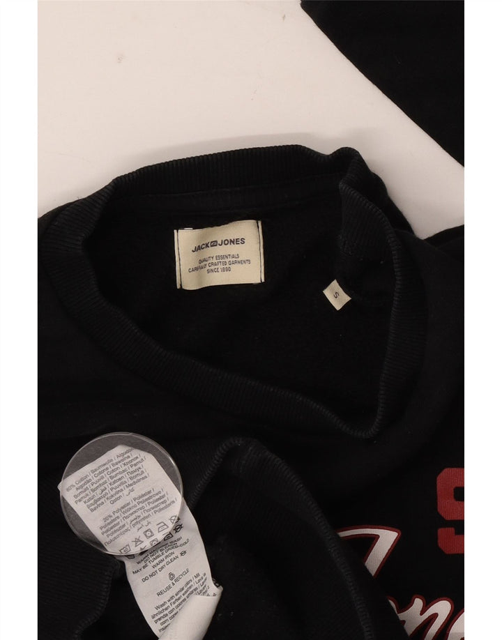 Jack & Jones Sweat-Shirt Graphique Homme Petit Noir Coton