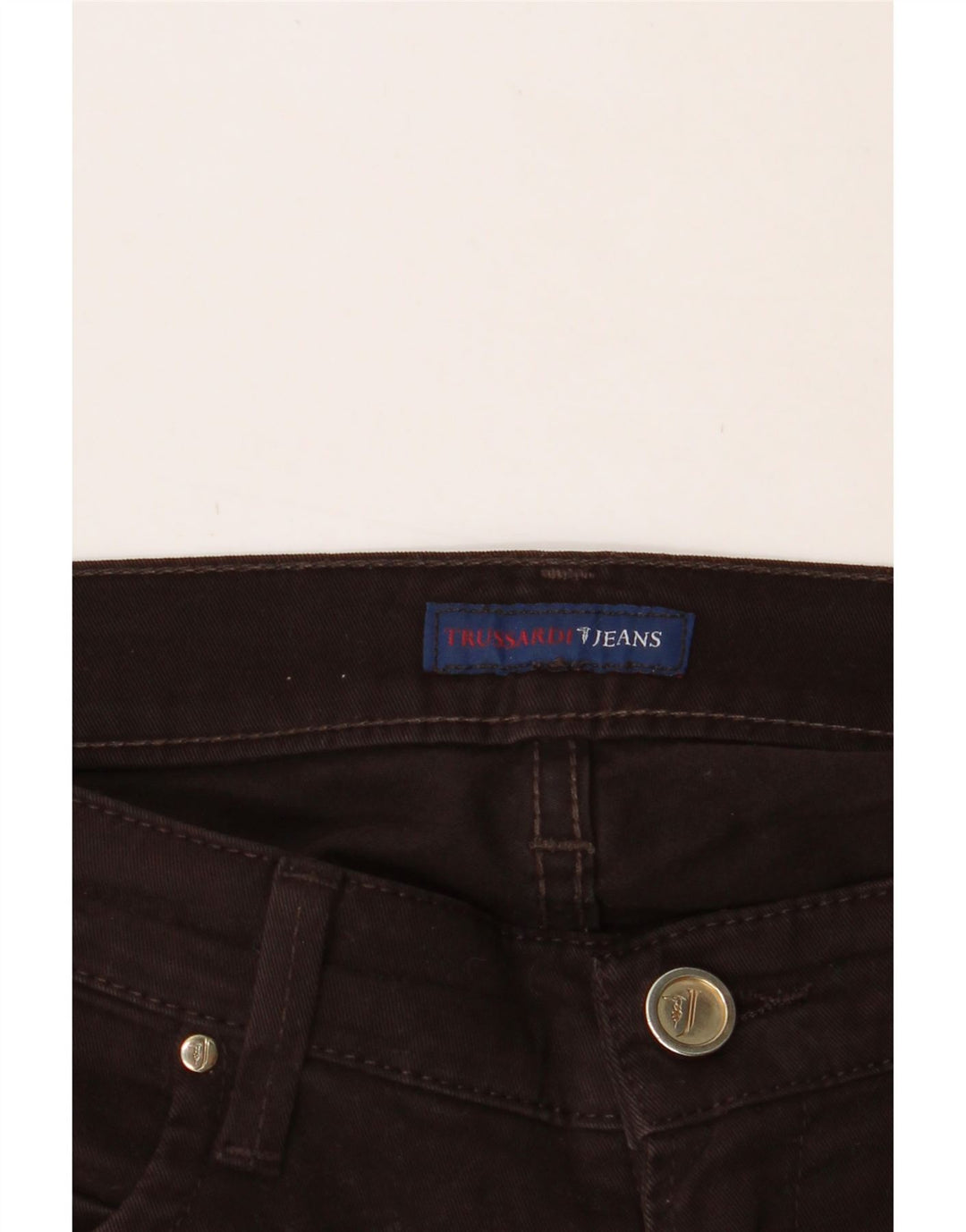 TRUSSARDI Womens Straight Jeans W24 L28 Brown Vintage Trussardi and Second-Hand Trussardi from Messina Hembry 