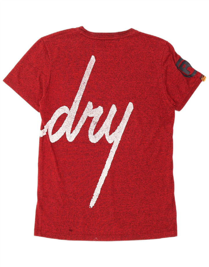 SUPERDRY T-Shirt Graphique Homme Rouge Moyen Coton