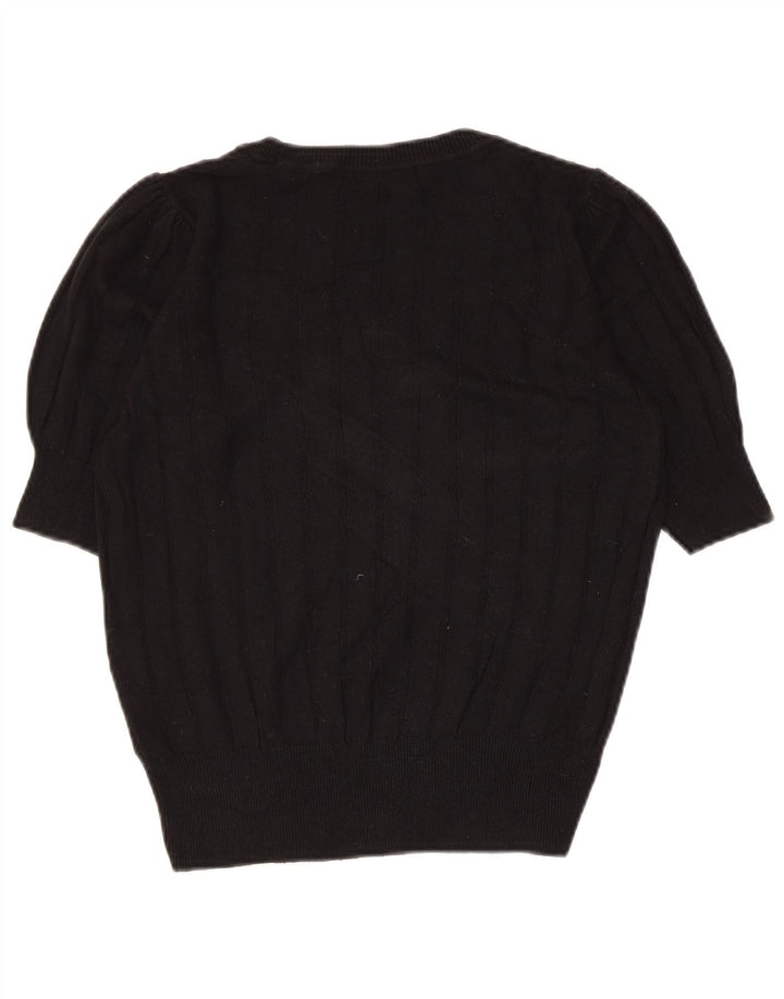 Marks & Spencer Pull col bateau pour femme UK 10 Small Noir