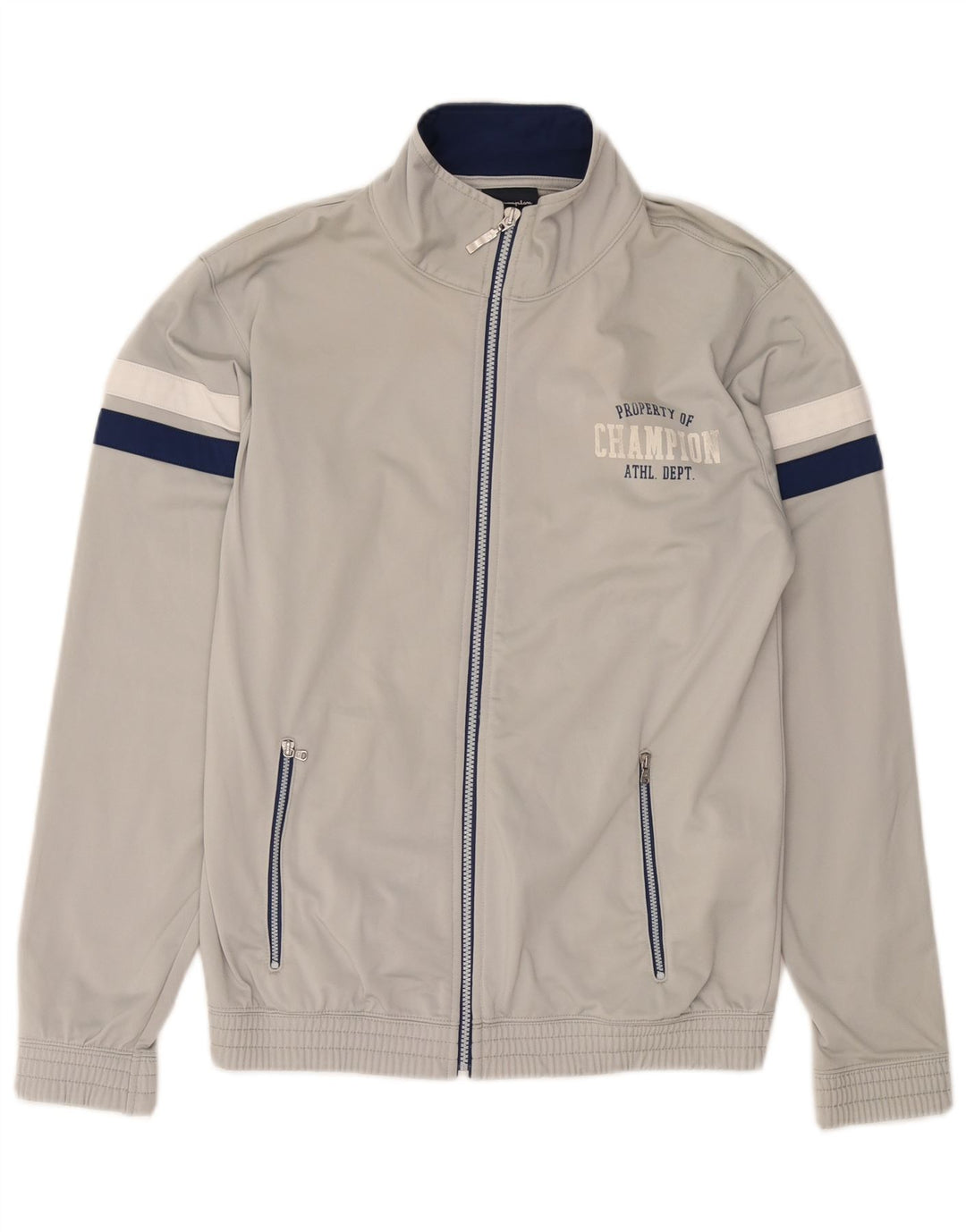 CHAMPION Veste de Survêtement Homme Gris Moyen Polyester
