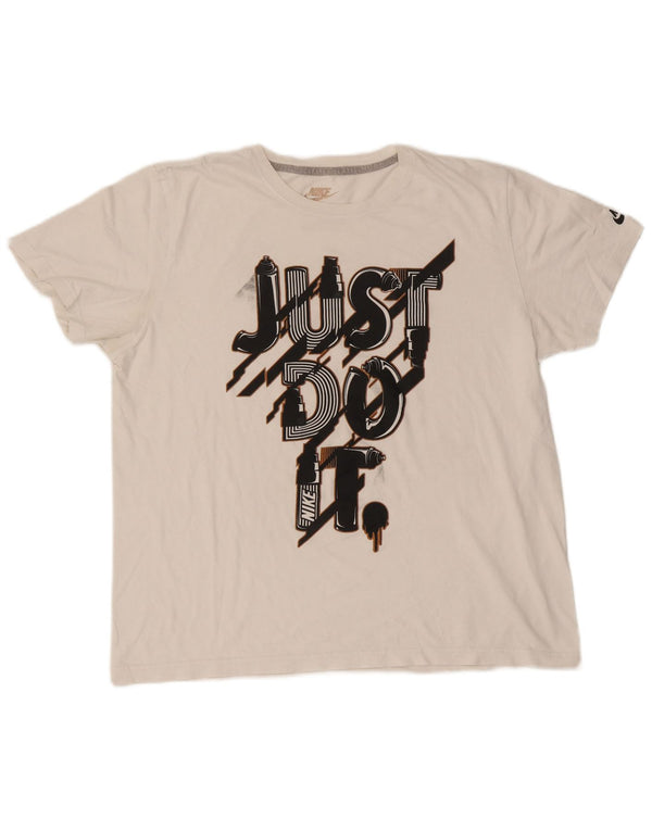 Nike T-shirt coupe ajustée pour homme Blanc 2XL