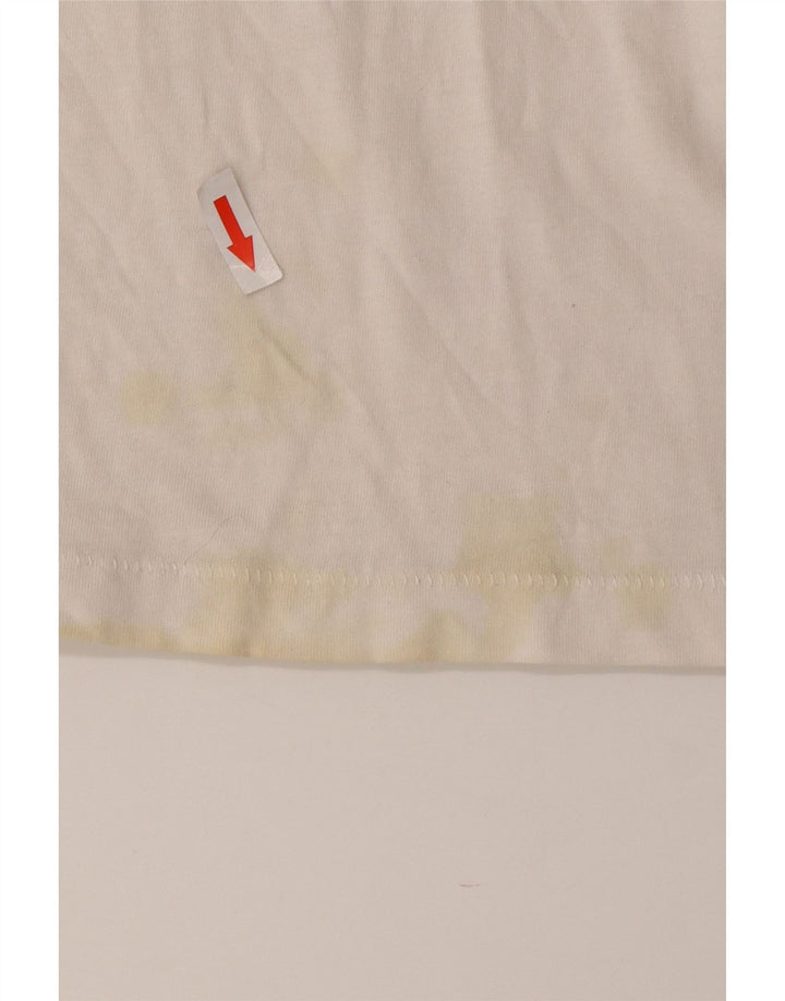 French Connection T-Shirt Femme Blanc Large Coton Colorblock