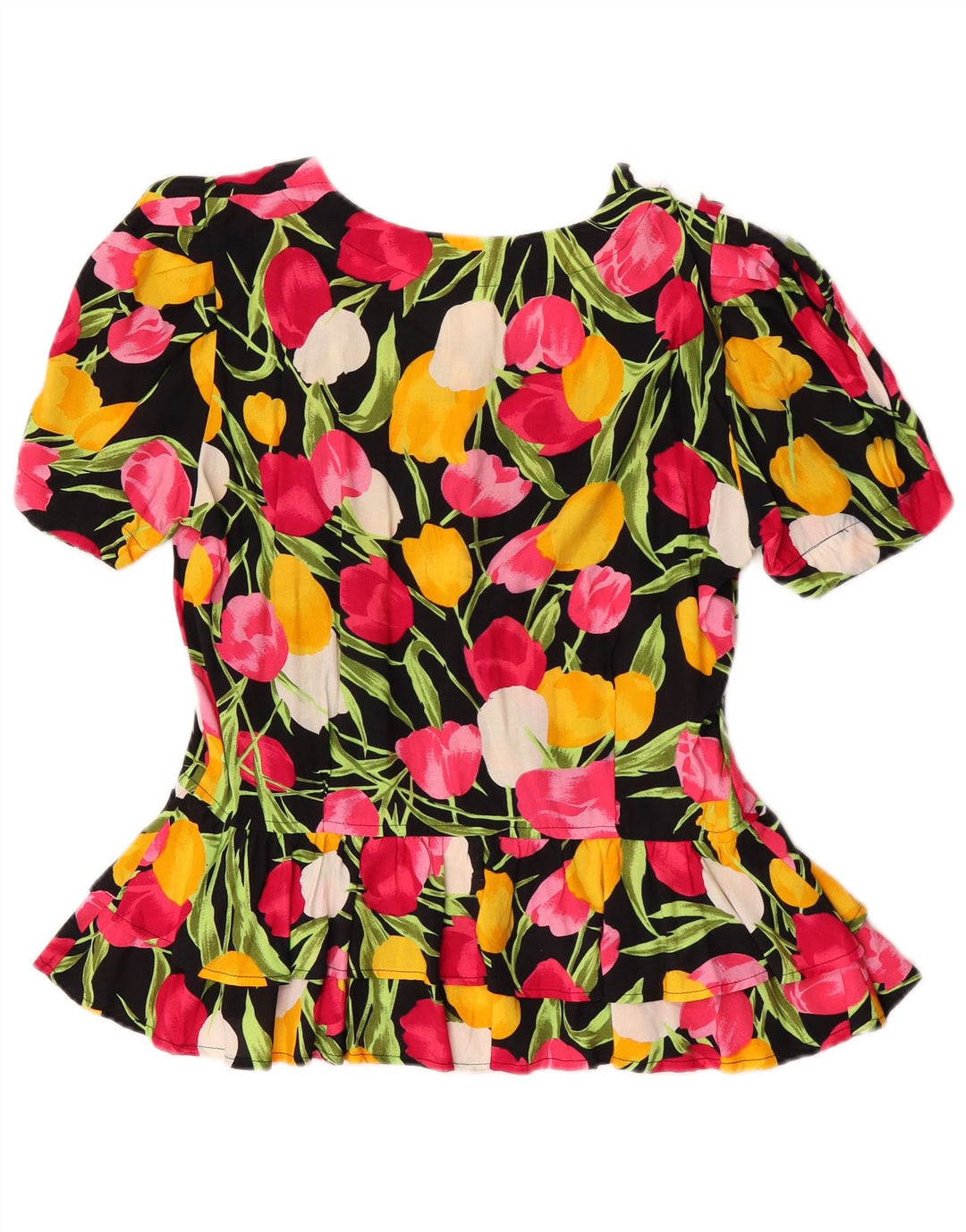 Superior Chemisier à manches courtes pour femme IT 46 Grand motif floral multicolore