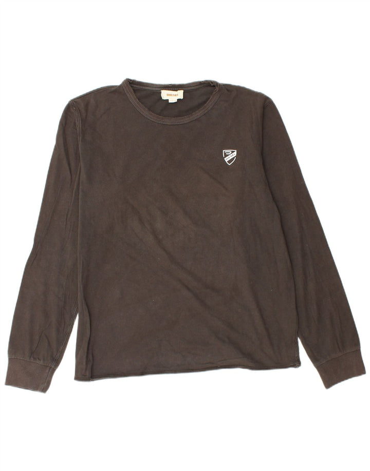 DIESEL Haut Homme Manches Longues Coton Marron Moyen