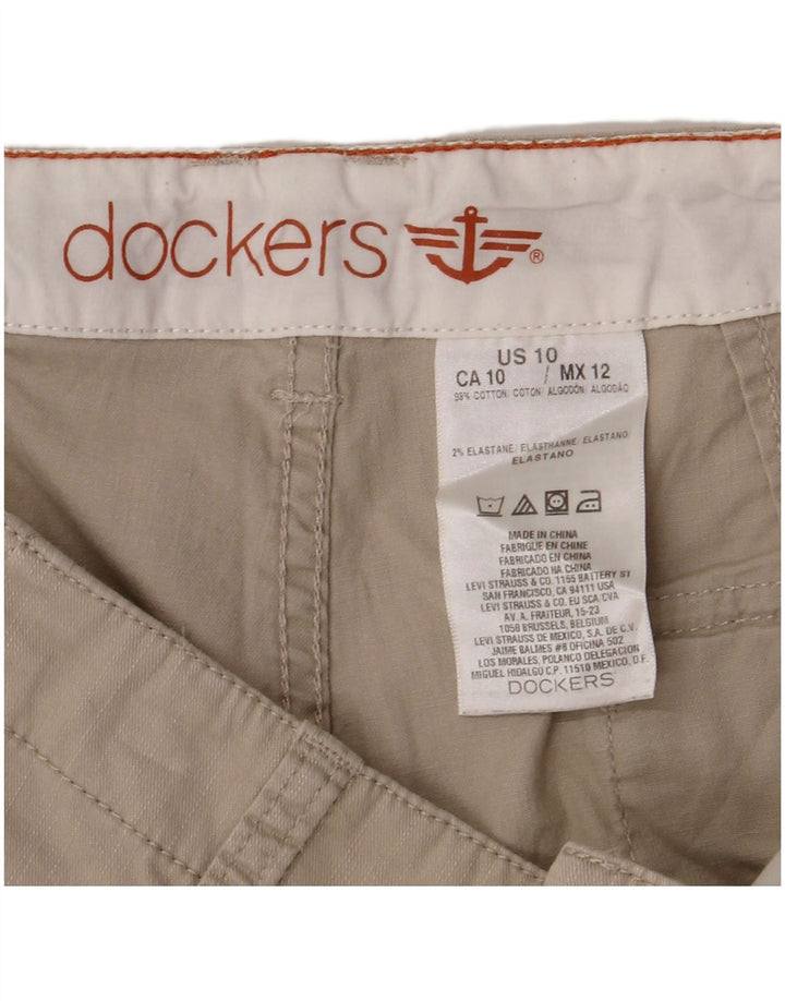 DOCKERS Short Chino Femme US 10 Large W32 Coton Beige