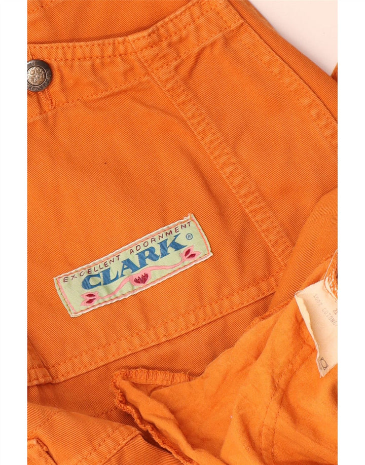 CLARK Robe Salopette Femme UK 14 Coton Orange Moyen