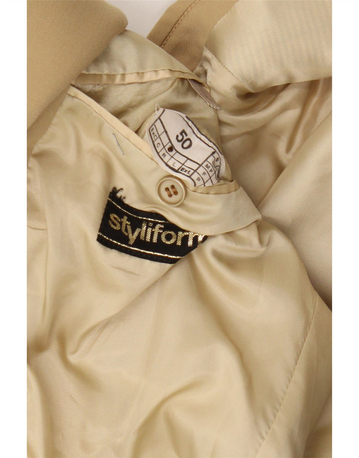 vintage Homme 2 Bouton Blazer Veste IT 50 Grand Beige