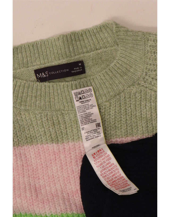 Marks & Spencer Pull col bateau pour femme UK 14 Medium Multicolore