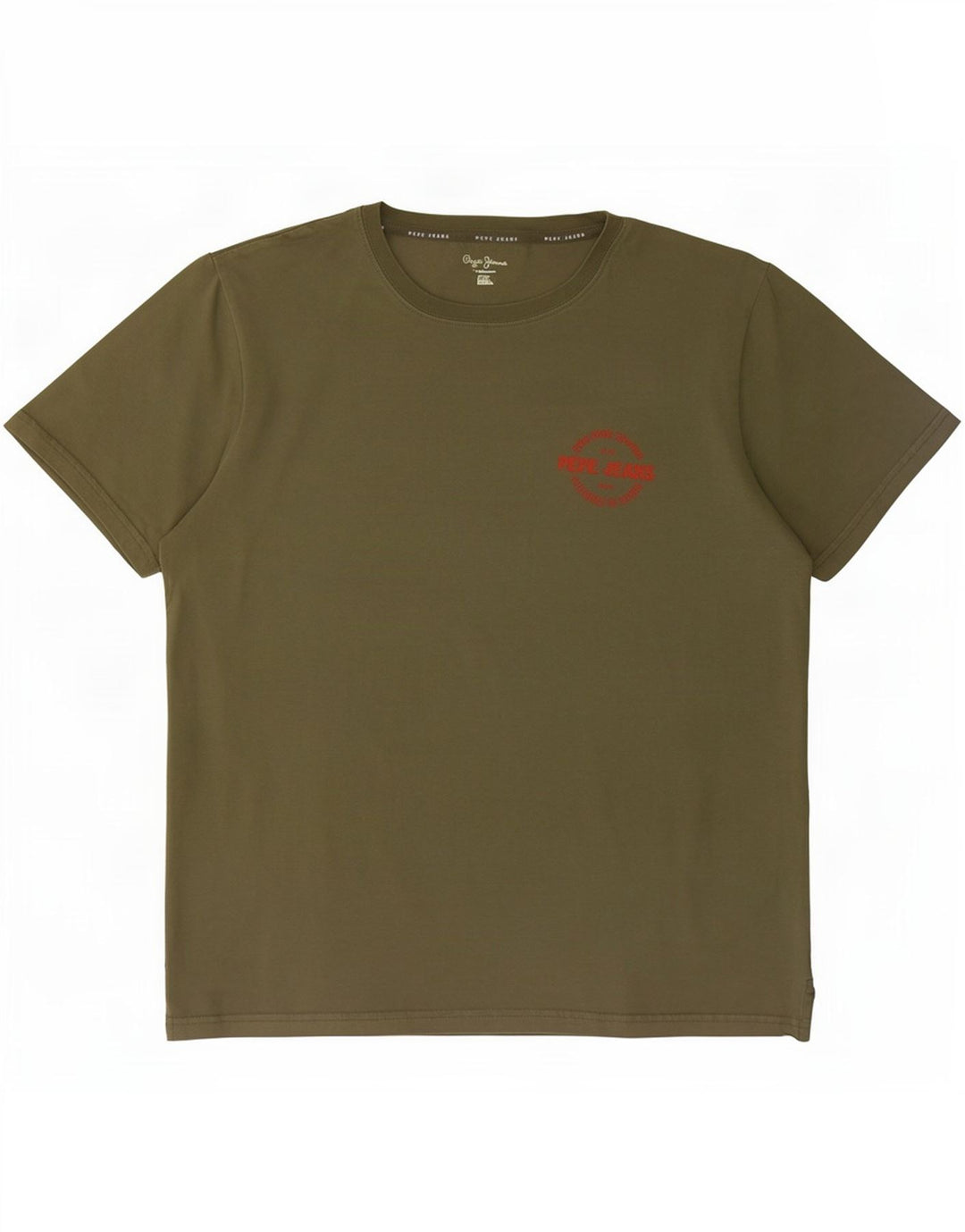 PEPE Jeans T-Shirt Regular Homme Kaki Coton