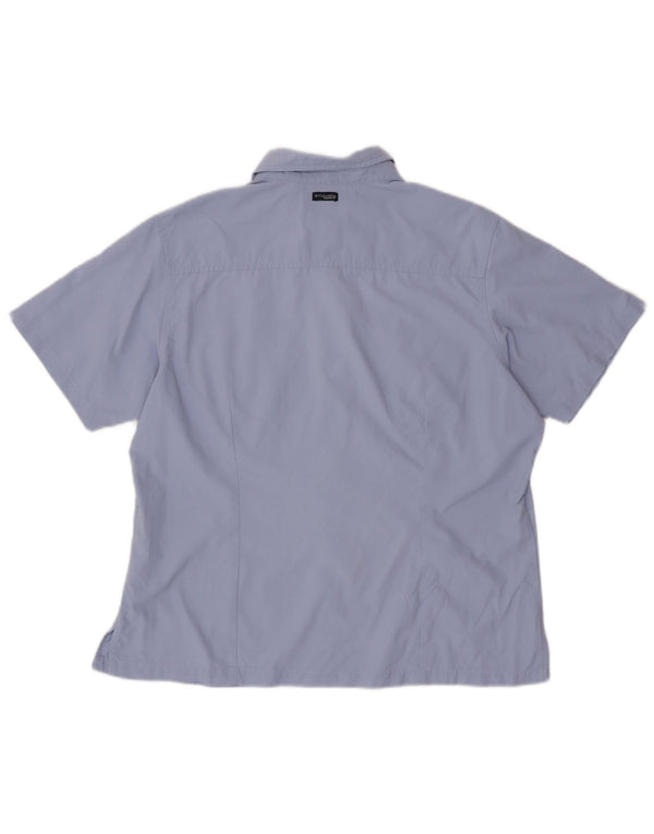 COLUMBIA Chemise à manches courtes pour femme UK 18 XL Nylon violet