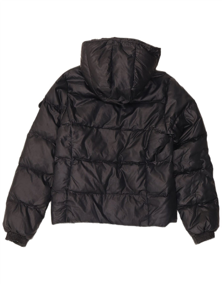 Champion Veste matelassée à capuche pour femme UK 10 Small Noir Polyester
