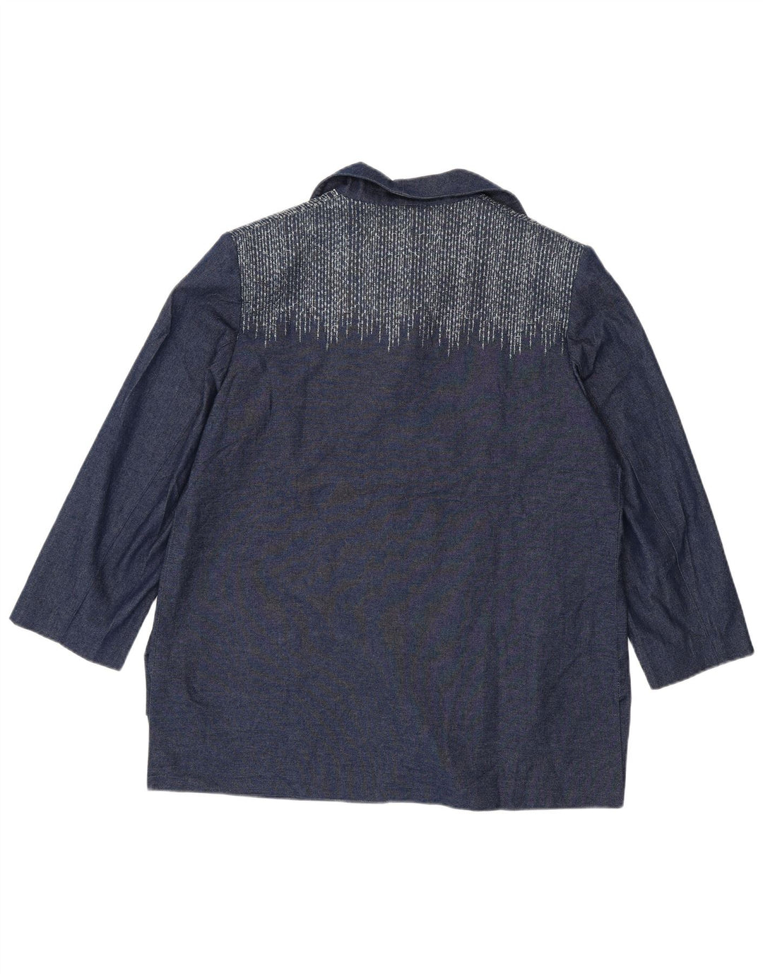 Ungaro Veste Blazer à Manches 3/4 pour Femme 4 Boutons UK 16 Large Bleu Marine