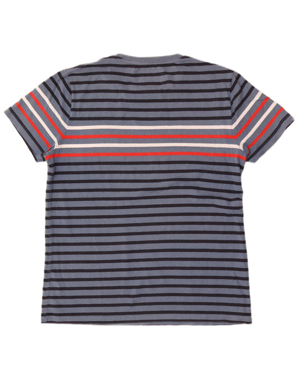 Superdry T-Shirt Homme Top 2XL Bleu Rayé Coton