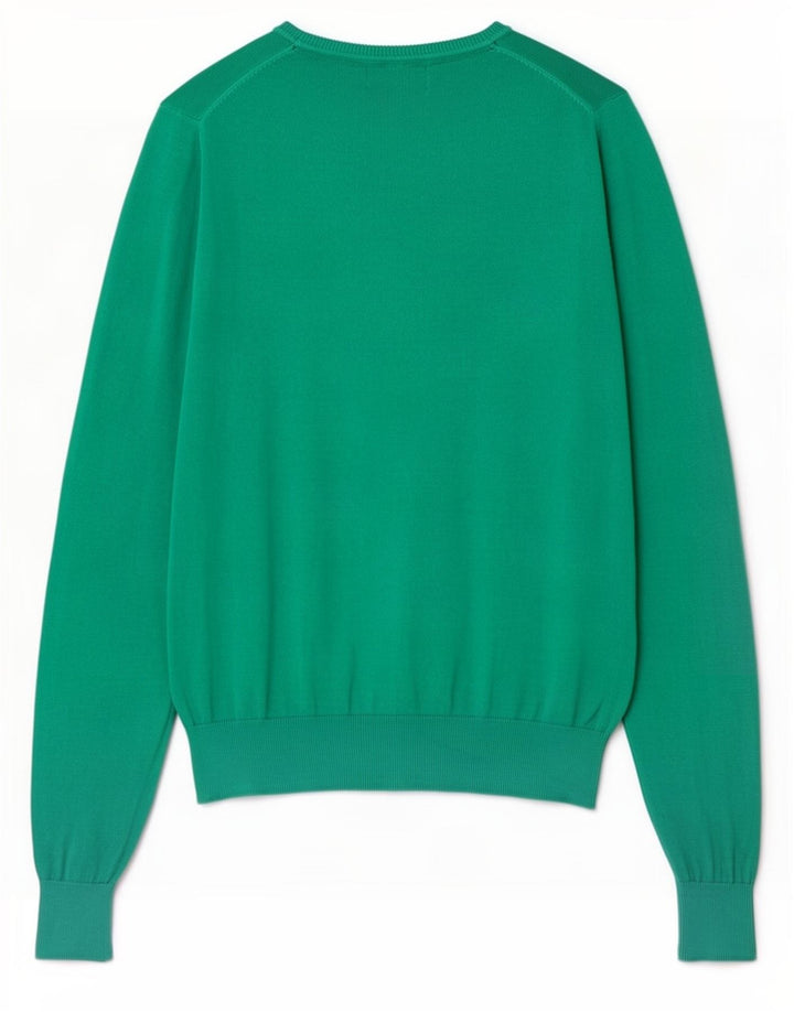 Refrigue Pull Col Bateau Homme Vert Moyen Coton