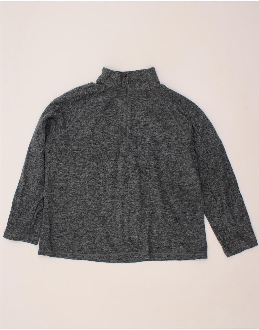 EDDIE BAUER Womens Zip Neck Fleece Jumper UK 18 XL Grey Polyester Vintage Eddie Bauer and Second-Hand Eddie Bauer from Messina Hembry 