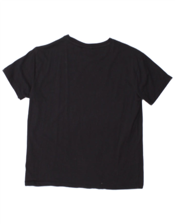 Champion T-Shirt Femme UK 14 Medium Noir