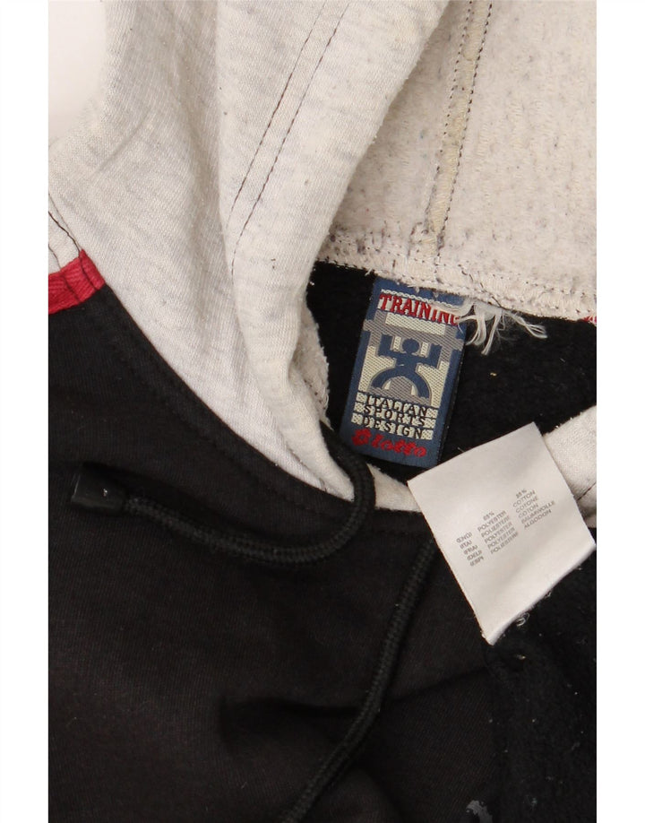 Lotto Pull à capuche pour homme UK 38/40 Noir moyen Polyester colour block