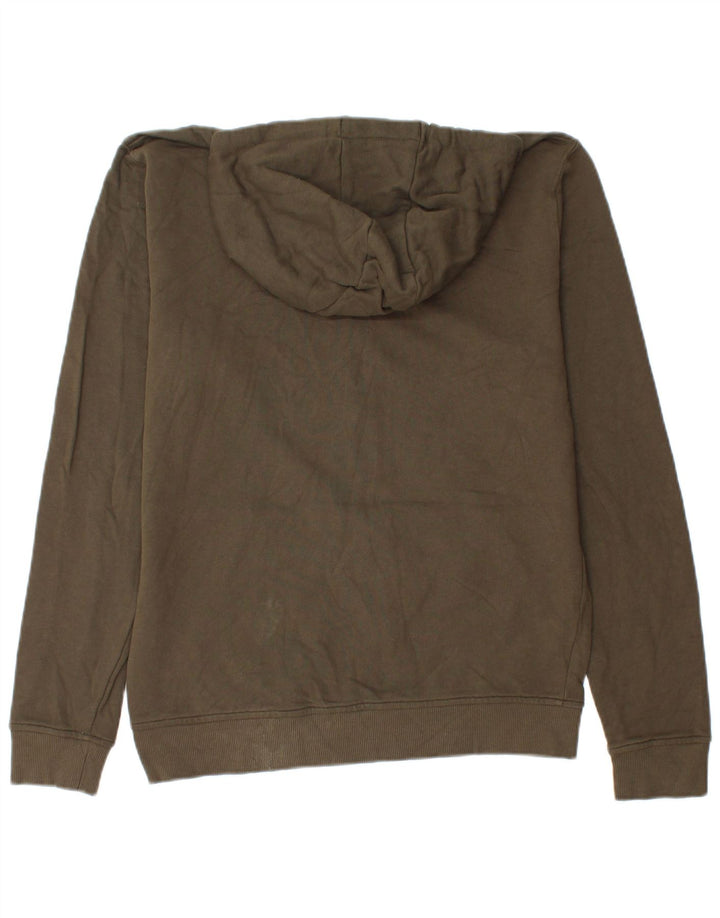 Lyle & Scott Pull à capuche zippé pour homme en coton kaki moyen