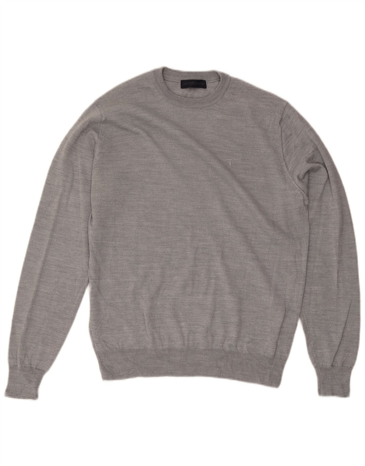 Trussardi Pull Col Ras Du Cou Laine Gris Moyen |