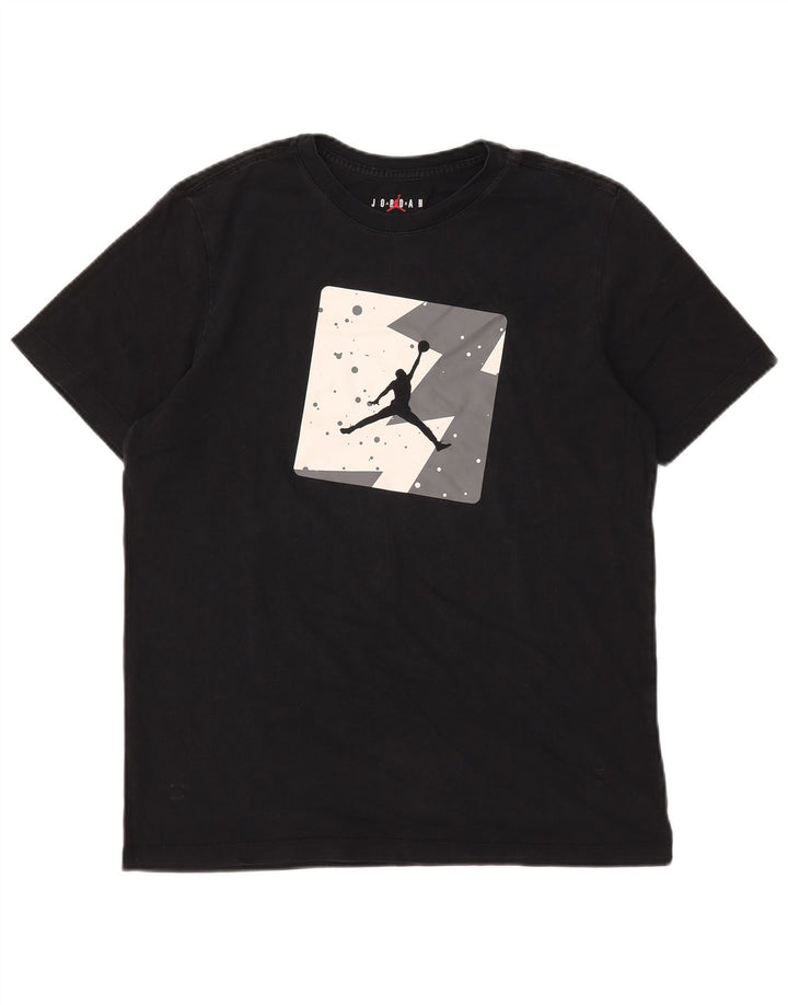 Jordan T-shirt graphique pour homme en coton noir Taille L