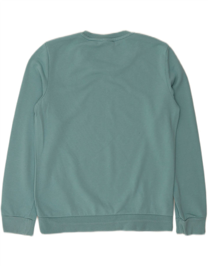 Adidas Sweat-shirt graphique pour femme UK 12/14 Bleu moyen Coton